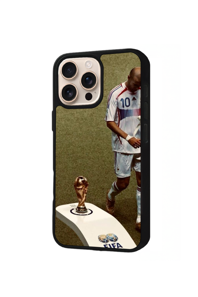 iPhone 16 Pro Max Uyumlu Zidane Tasarımlı Glossy Premium Kılıf