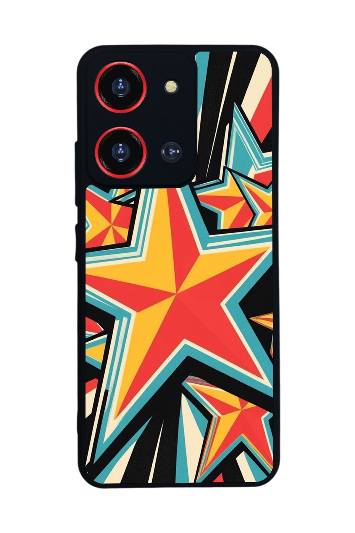 Reeder S19 Max Pro S 108MP Uyumlu Retro Yildizlar Tasarımlı Glossy Premium Kılıf