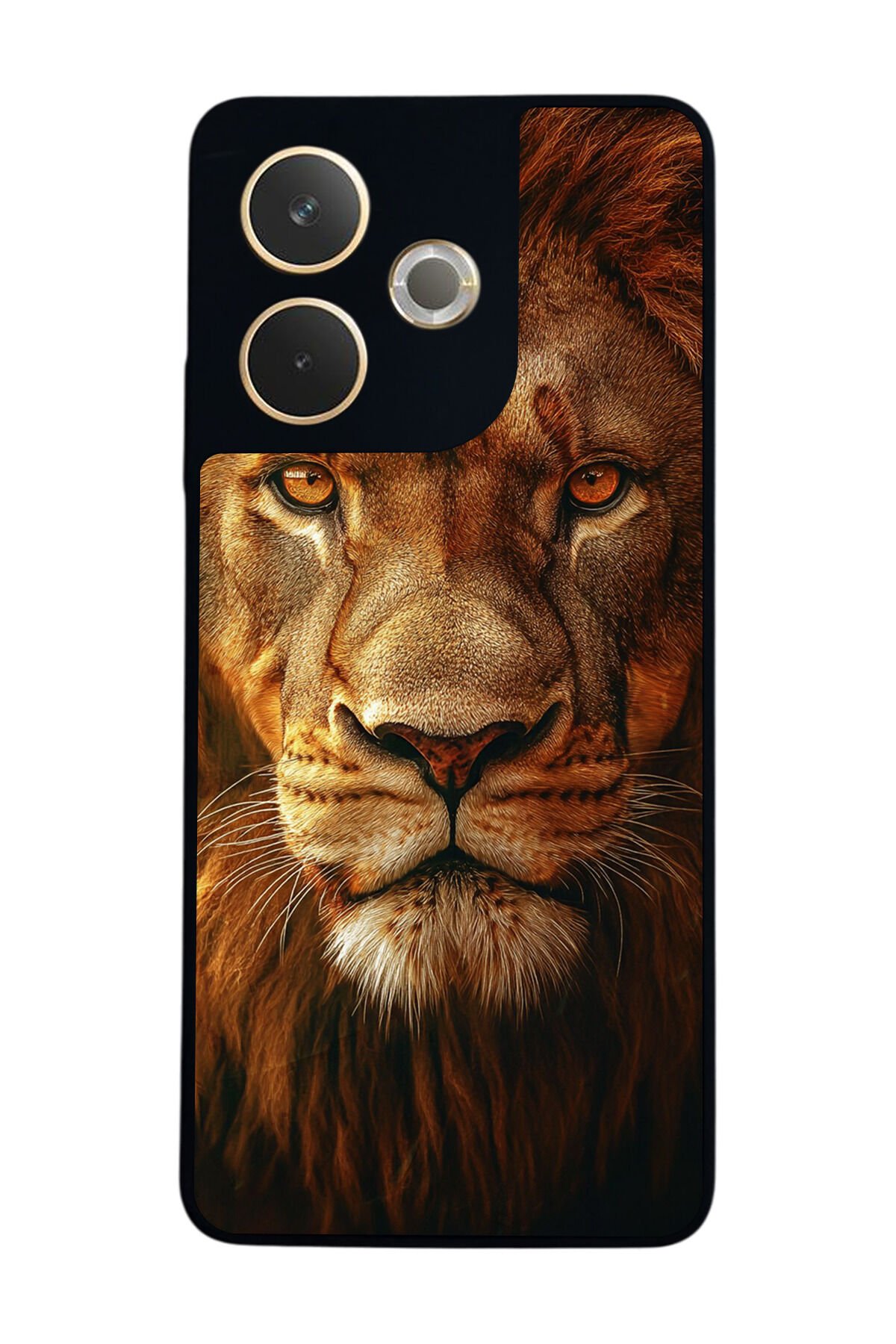 Oppo A5 Pro Uyumlu Aslan Tasarımlı Glossy Premium Kılıf