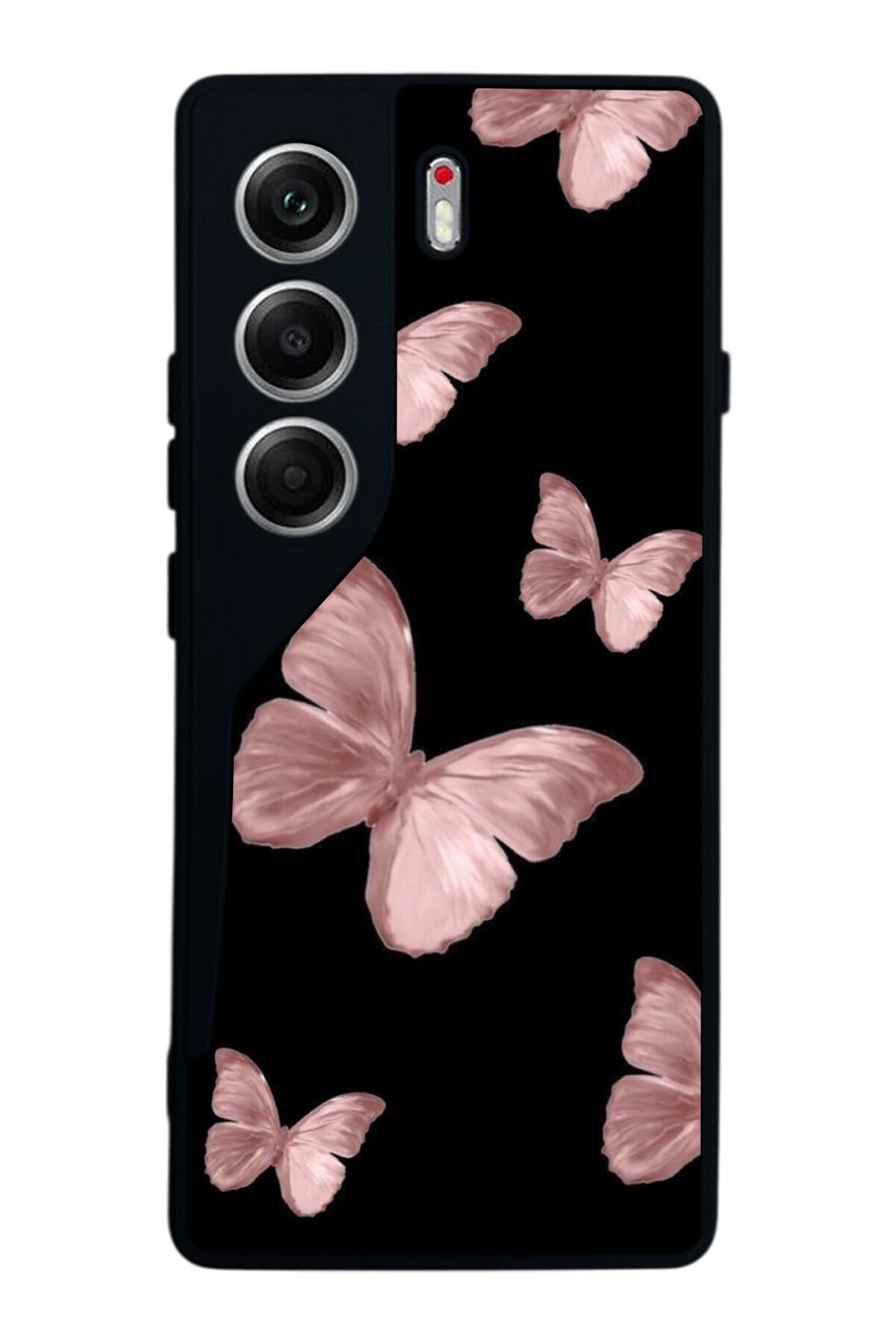 Tecno Camon 40 Uyumlu Kelebek Tasarımlı Glossy Premium Kılıf