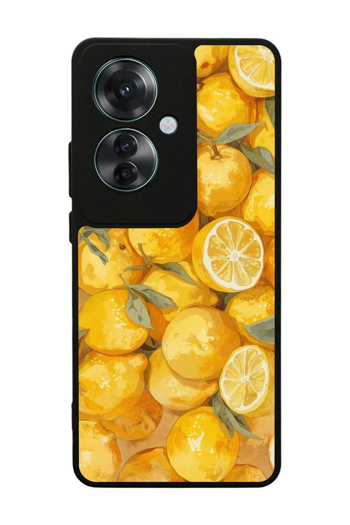 Oppo Reno 11F Uyumlu Limon Tasarımlı Glossy Premium Kılıf