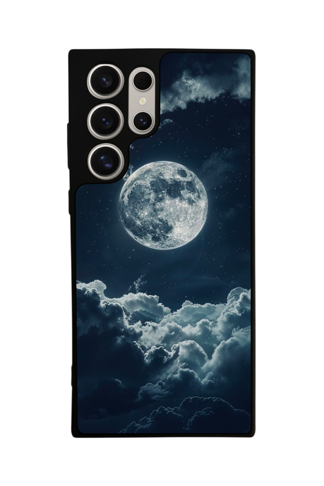 Samsung Galaxy S24 Ultra Uyumlu Ay Tasarımlı Glossy Premium Kılıf