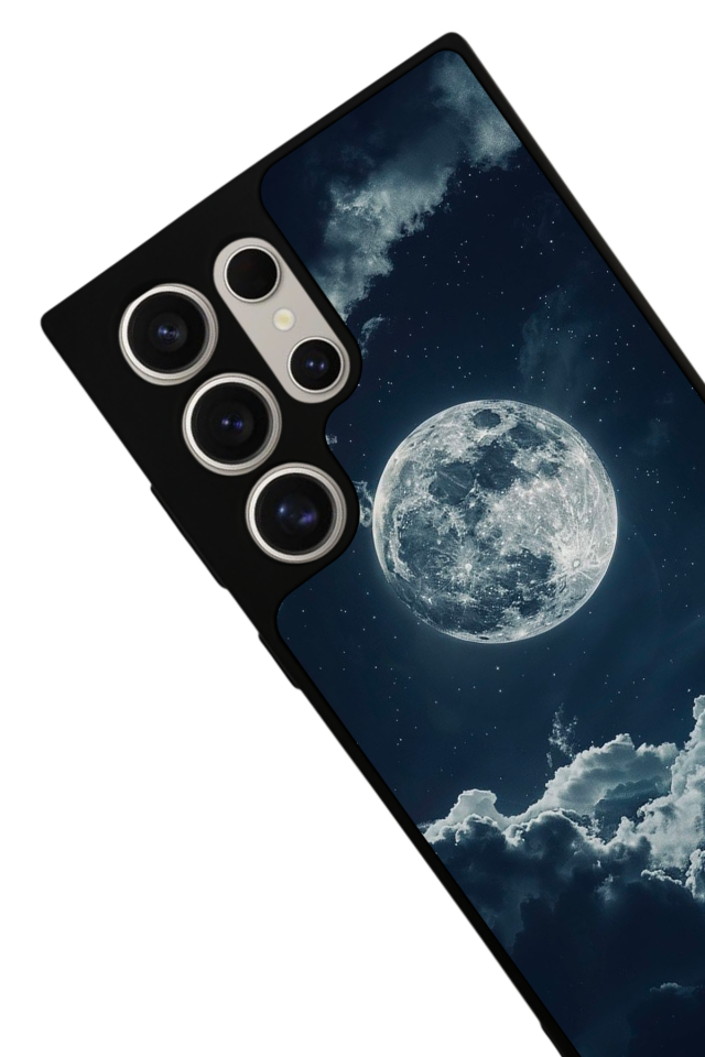 Samsung Galaxy S24 Ultra Uyumlu Ay Tasarımlı Glossy Premium Kılıf