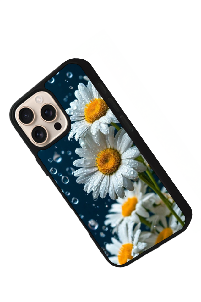 iPhone 14 Pro Uyumlu Cicek Tasarımlı Glossy Premium Kılıf