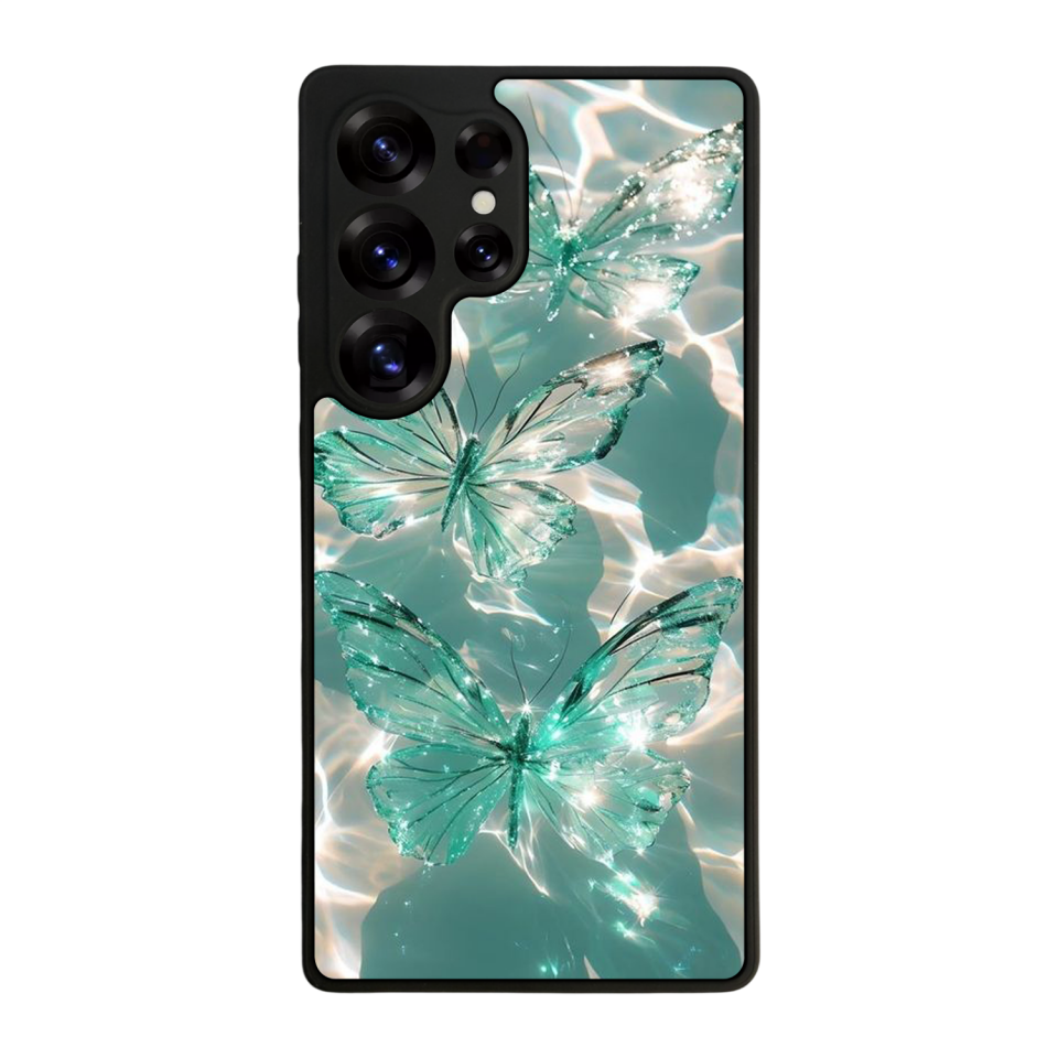 Samsung Galaxy S25 Ultra Uyumlu Kelebek Tasarımlı Glossy Premium Kılıf