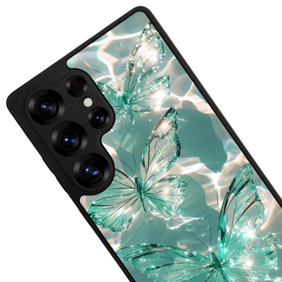Samsung Galaxy S25 Ultra Uyumlu Kelebek Tasarımlı Glossy Premium Kılıf