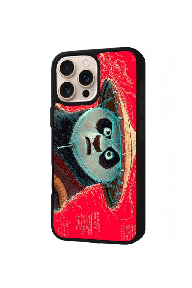 iPhone 14 Pro Max Uyumlu Kung Fu Panda Tasarımlı Glossy Premium Kılıf