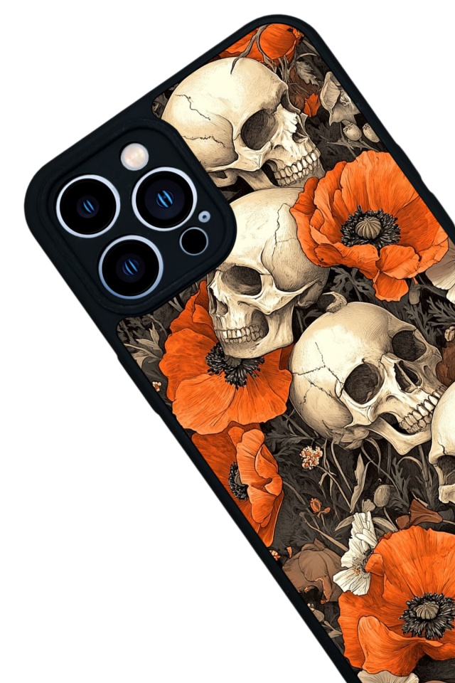 iPhone 13 Pro Max Uyumlu KuruKafa Tasarımlı Glossy Premium Kılıf