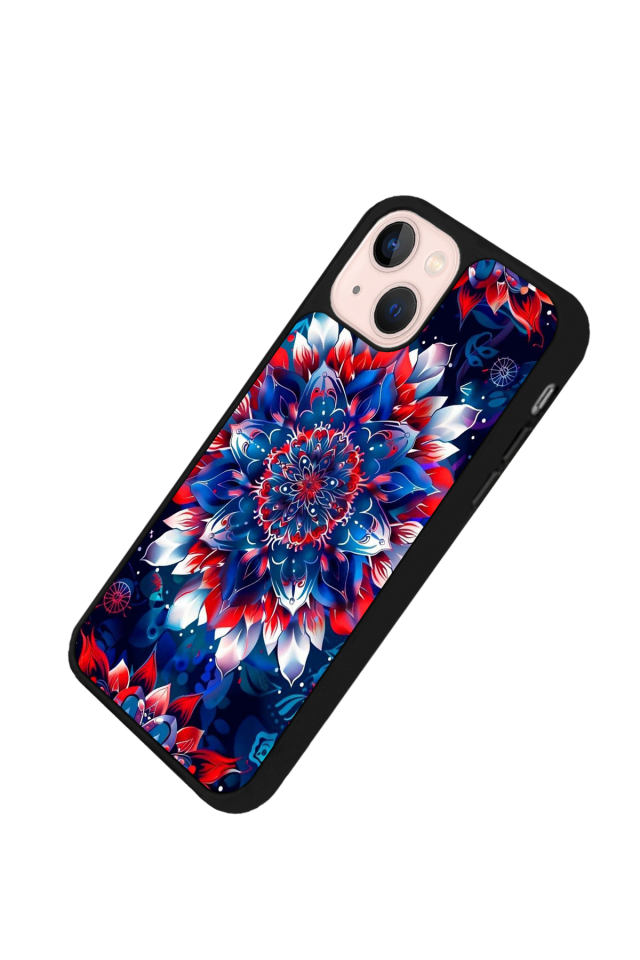 iPhone 15 Uyumlu Mandala Tasarımlı Glossy Premium Kılıf