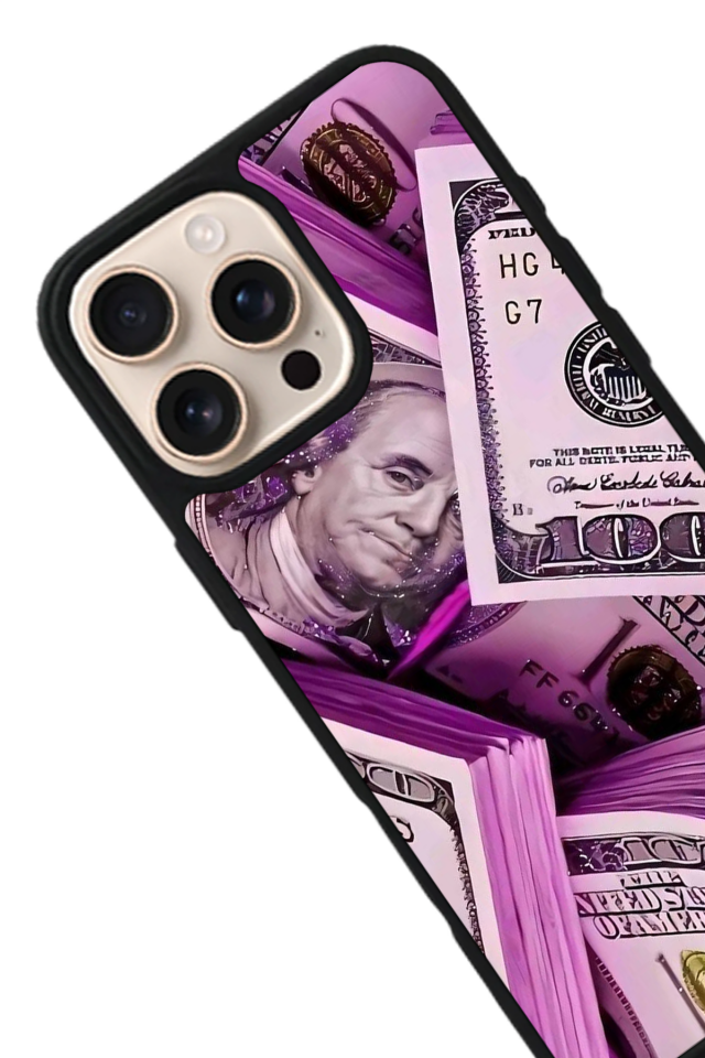 iPhone 15 Pro Max Uyumlu Money Para Tasarımlı Glossy Premium Kılıf