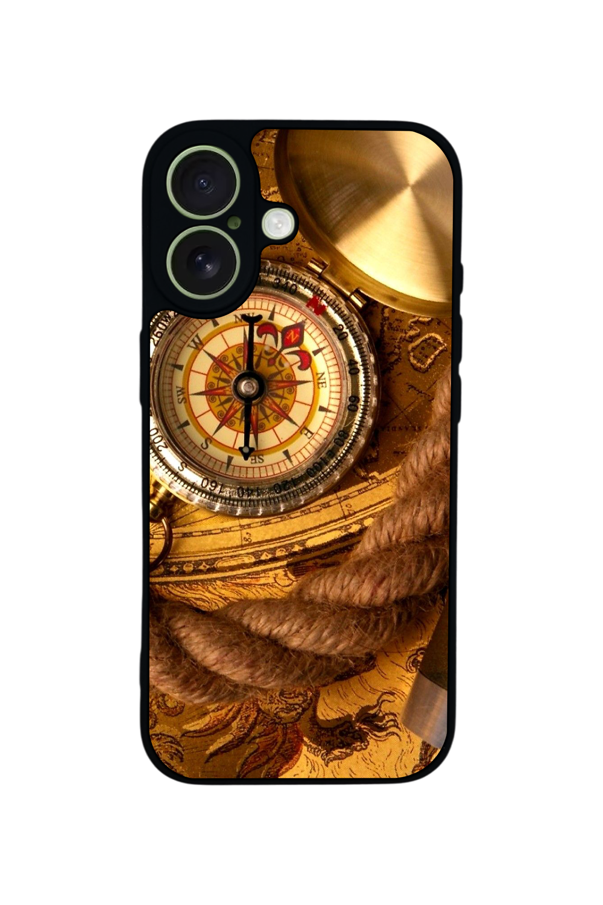iPhone 17 Uyumlu Pusula Tasarımlı Glossy Premium Kılıf