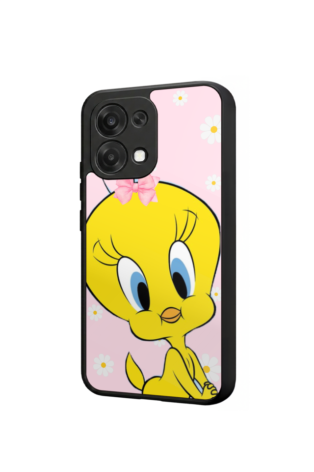Oppo A6 Pro Uyumlu Tweety Tasarımlı Glossy Premium Kılıf