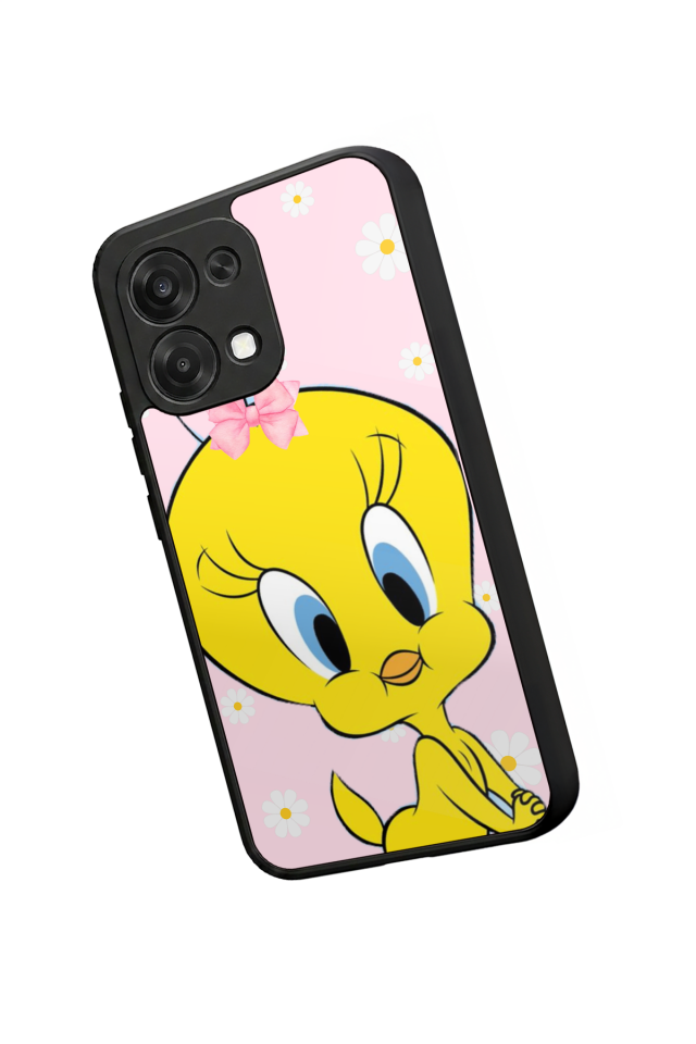 Oppo A6 Pro Uyumlu Tweety Tasarımlı Glossy Premium Kılıf