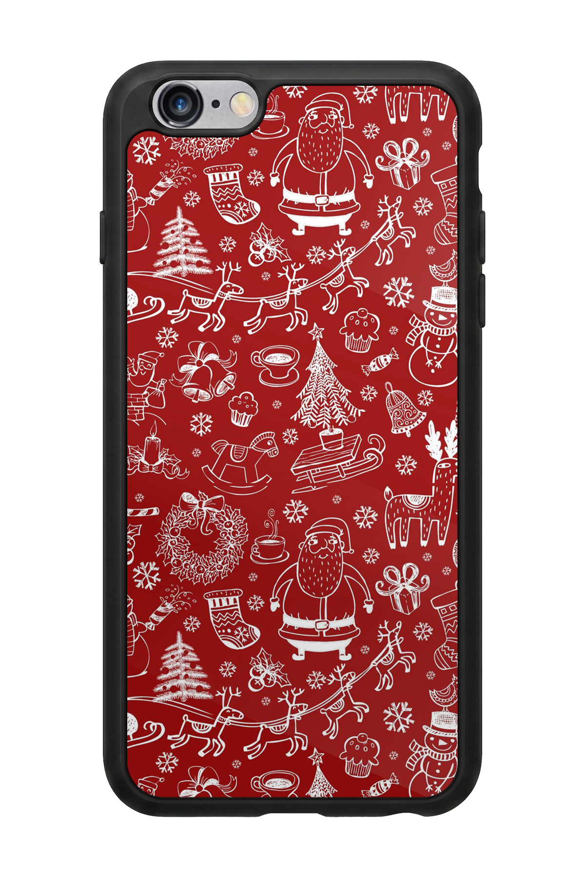 iPhone 6 Plus Uyumlu Yilbasi Christmas Tasarımlı Glossy Premium Kılıf