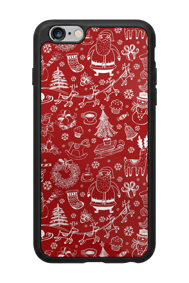 iPhone 6 Plus Uyumlu Yilbasi Christmas Tasarımlı Glossy Premium Kılıf