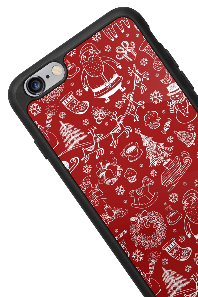 iPhone 6 Plus Uyumlu Yilbasi Christmas Tasarımlı Glossy Premium Kılıf