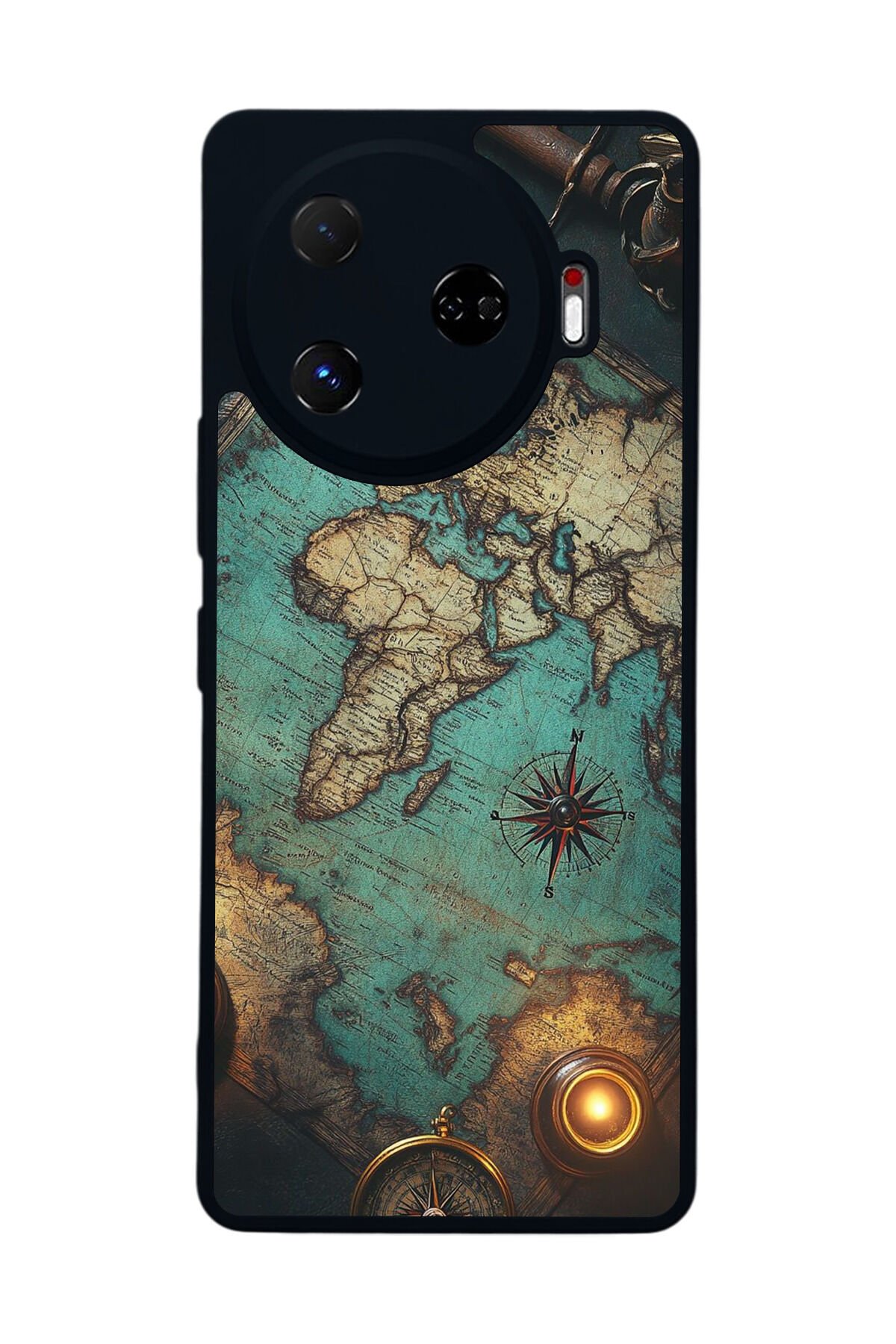 Tecno Camon 30 Pro Uyumlu Harita Tasarımlı Glossy Premium Kılıf
