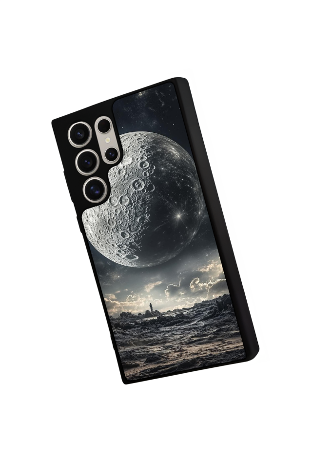 Samsung Galaxy S24 Ultra Uyumlu Ay Tasarımlı Glossy Premium Kılıf