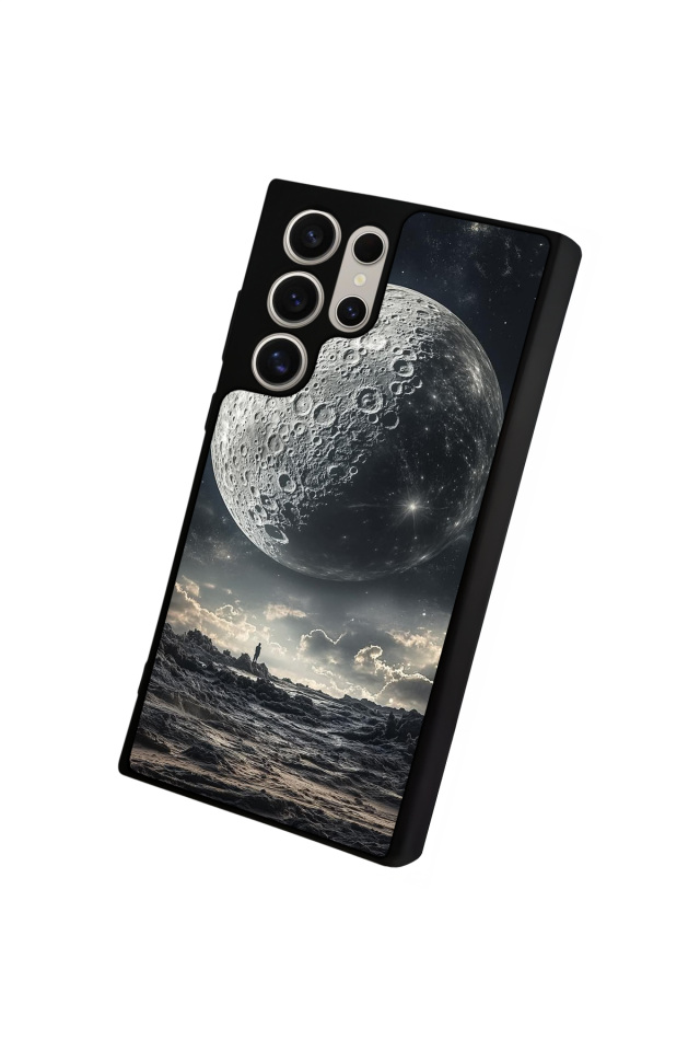 Samsung Galaxy S24 Ultra Uyumlu Ay Tasarımlı Glossy Premium Kılıf