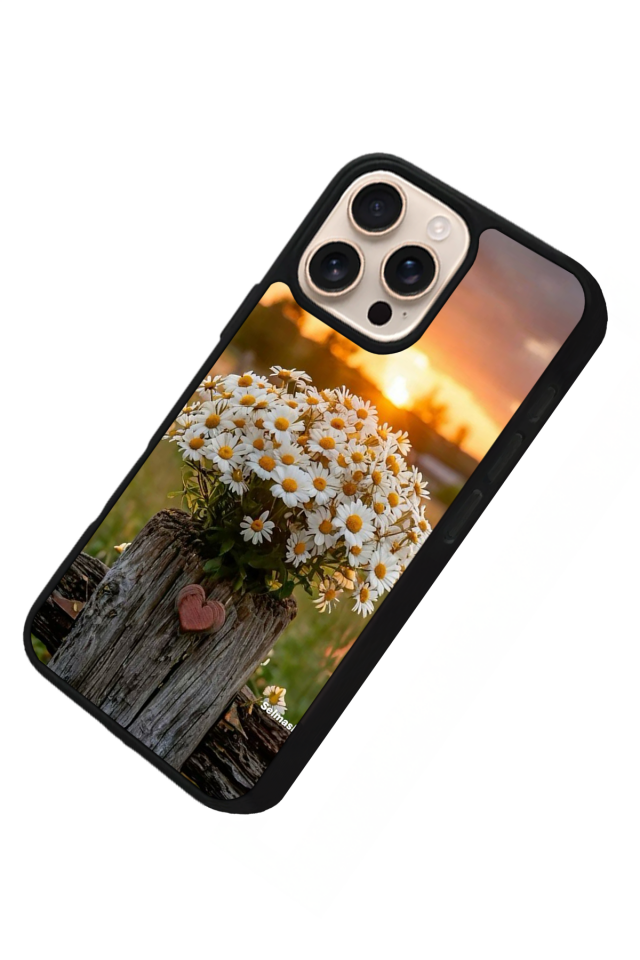 iPhone 14 Pro Uyumlu Cicek Tasarımlı Glossy Premium Kılıf