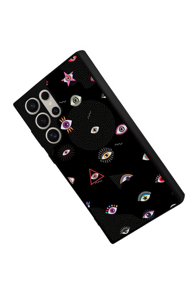 Samsung Galaxy S24 Ultra Uyumlu Göz Tasarımlı Glossy Premium Kılıf