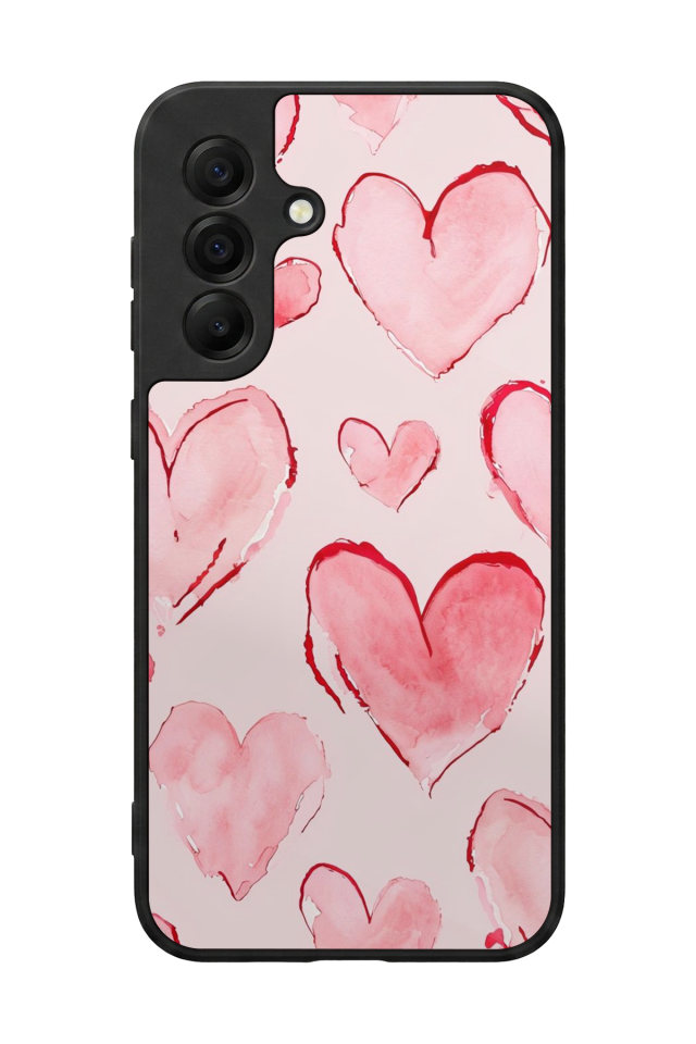 Samsung Galaxy A17 Uyumlu Kalp Love Tasarımlı Glossy Premium Kılıf