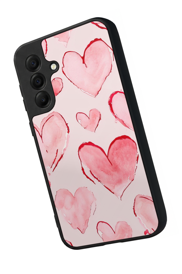 Samsung Galaxy A17 Uyumlu Kalp Love Tasarımlı Glossy Premium Kılıf