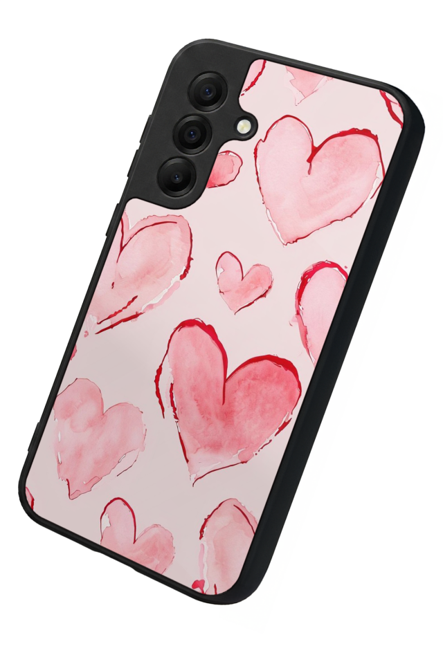 Samsung Galaxy A17 Uyumlu Kalp Love Tasarımlı Glossy Premium Kılıf