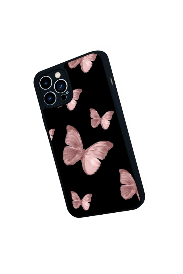 iPhone 12 Pro Max Uyumlu Kelebek Tasarımlı Glossy Premium Kılıf