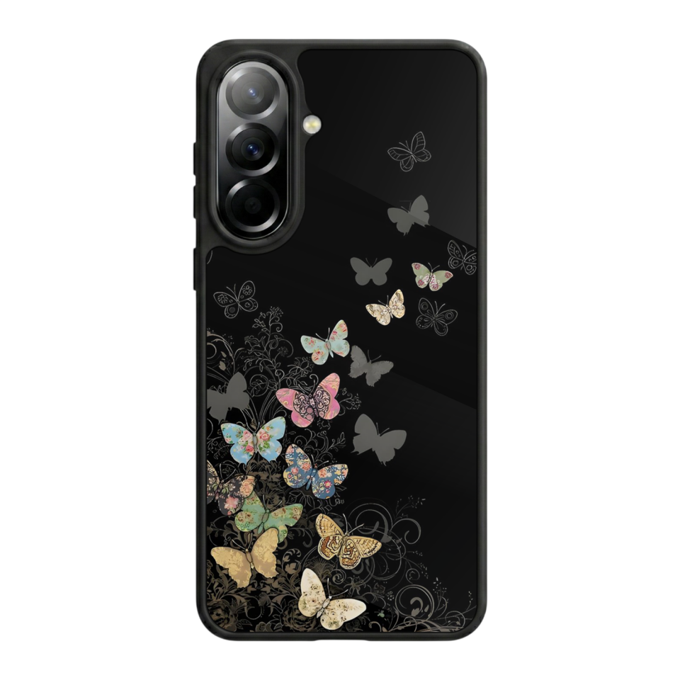 Samsung Galaxy A57 Uyumlu Kelebek Tasarımlı Glossy Premium Kılıf