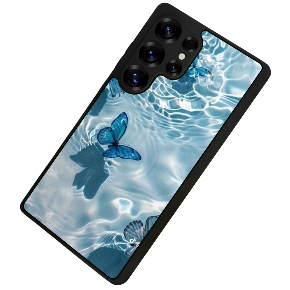 Samsung Galaxy S25 Ultra Uyumlu Kelebek Tasarımlı Glossy Premium Kılıf