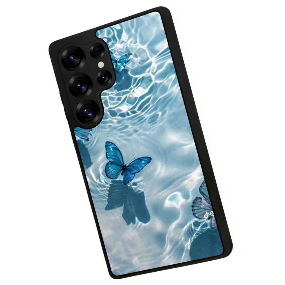 Samsung Galaxy S25 Ultra Uyumlu Kelebek Tasarımlı Glossy Premium Kılıf