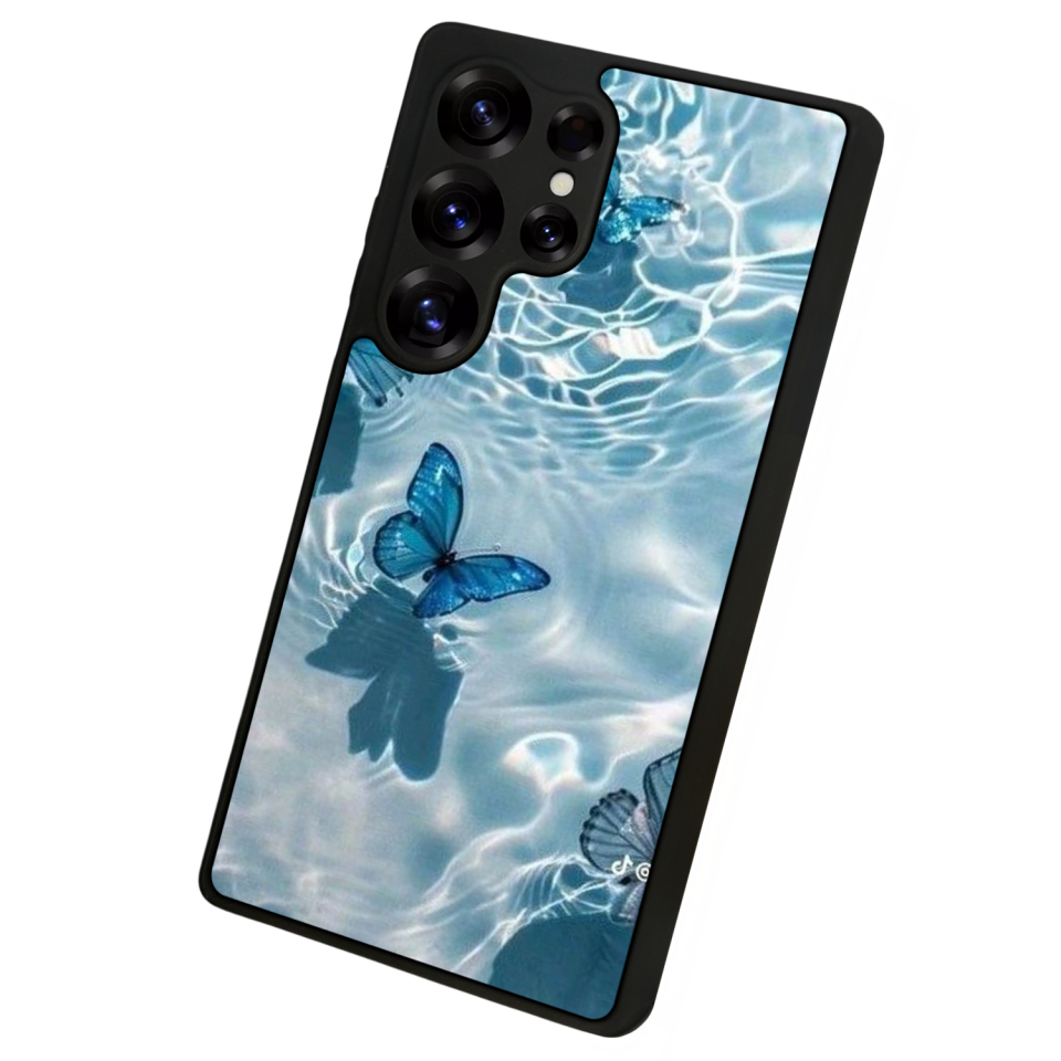 Samsung Galaxy S25 Ultra Uyumlu Kelebek Tasarımlı Glossy Premium Kılıf