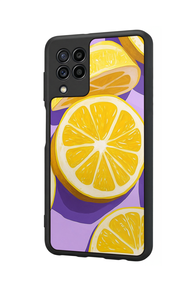 Samsung Galaxy M32 Uyumlu Limon Tasarımlı Glossy Premium Kılıf