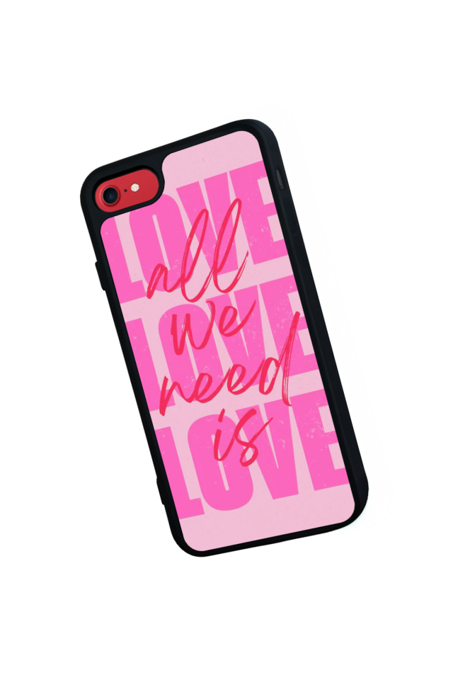 iPhone SE Uyumlu Love Tasarımlı Glossy Premium Kılıf