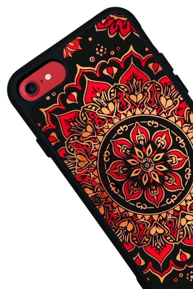 iPhone SE Uyumlu Mandala Tasarımlı Glossy Premium Kılıf