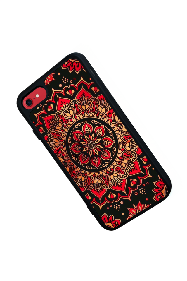 iPhone SE Uyumlu Mandala Tasarımlı Glossy Premium Kılıf