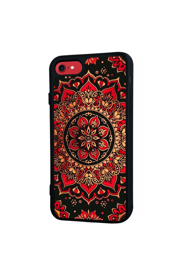 iPhone SE Uyumlu Mandala Tasarımlı Glossy Premium Kılıf