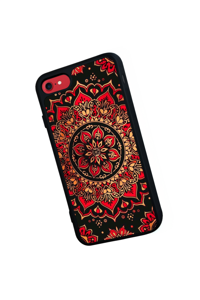 iPhone SE Uyumlu Mandala Tasarımlı Glossy Premium Kılıf