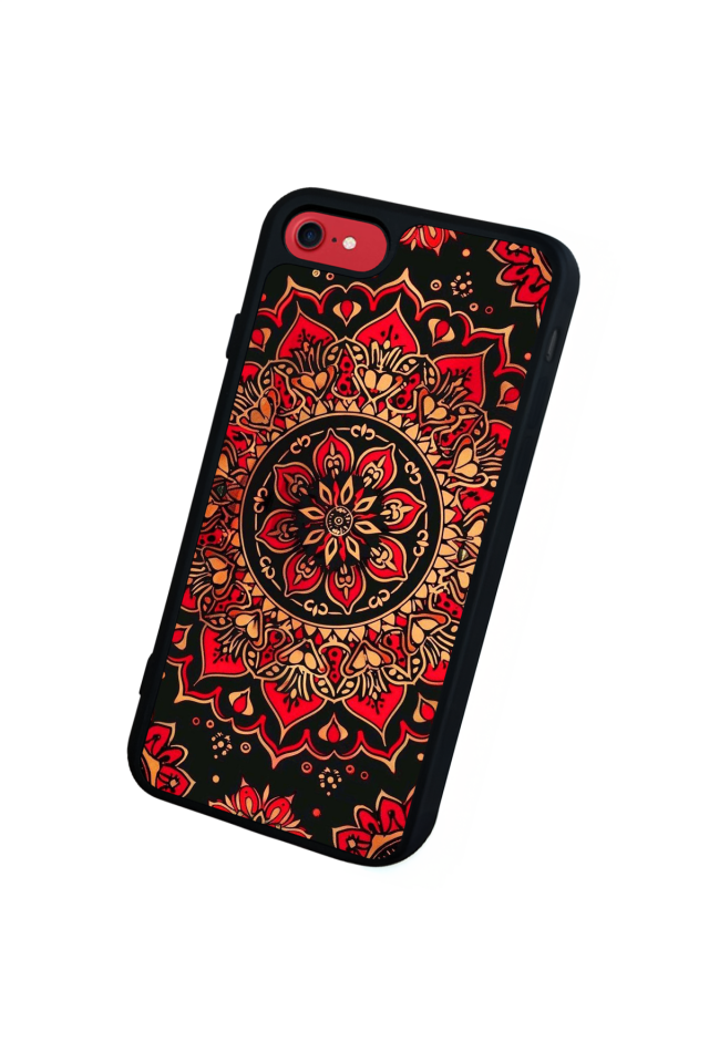 iPhone SE Uyumlu Mandala Tasarımlı Glossy Premium Kılıf