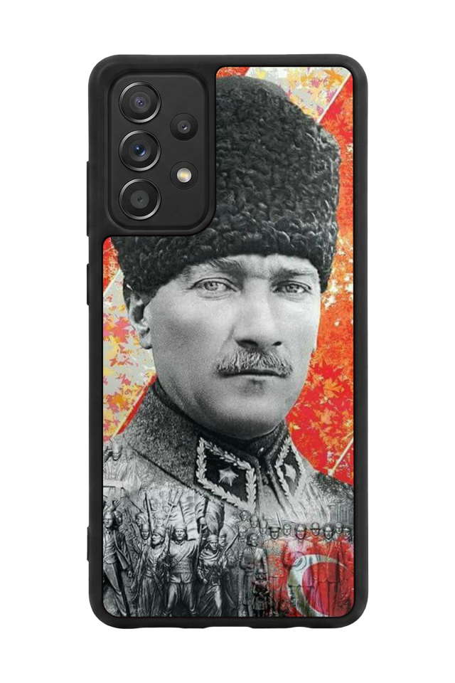 Samsung Galaxy A72 Uyumlu Mustafa Kemal Ataturk Tasarımlı Glossy Premium Kılıf