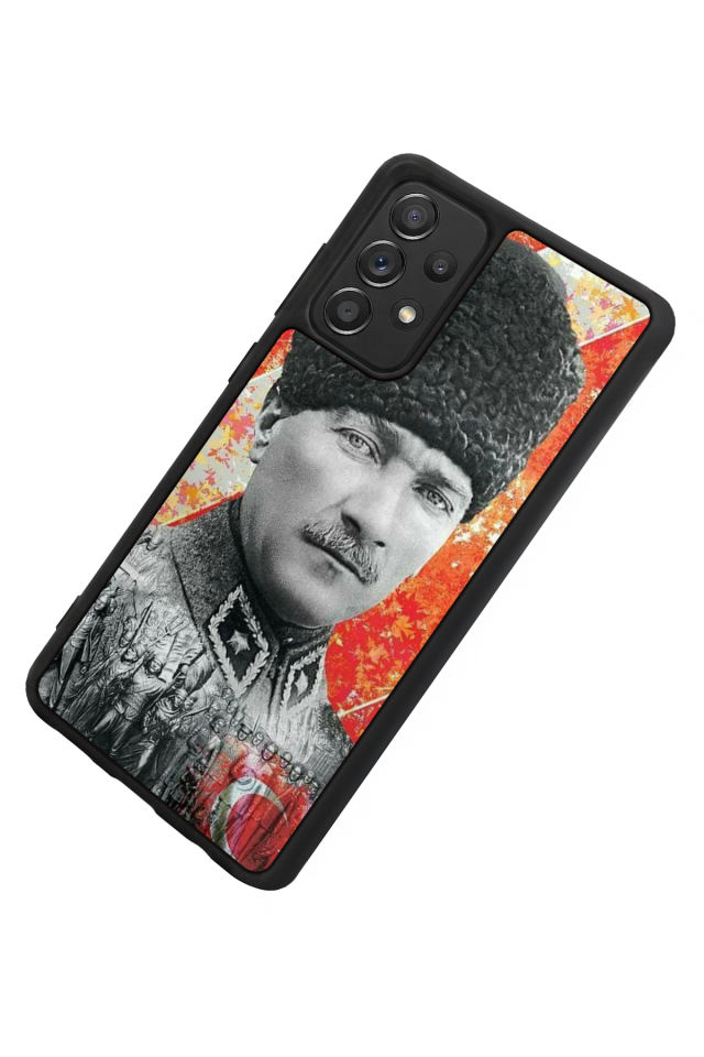 Samsung Galaxy A72 Uyumlu Mustafa Kemal Ataturk Tasarımlı Glossy Premium Kılıf