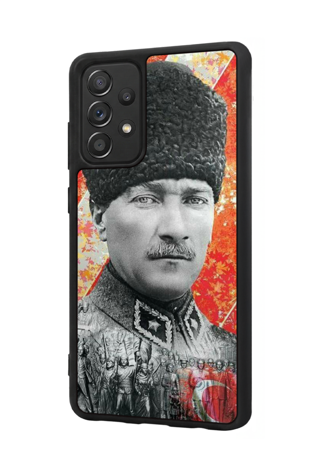 Samsung Galaxy A72 Uyumlu Mustafa Kemal Ataturk Tasarımlı Glossy Premium Kılıf