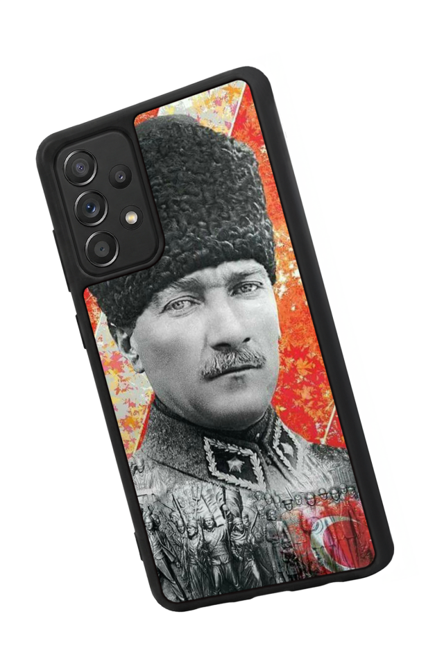 Samsung Galaxy A72 Uyumlu Mustafa Kemal Ataturk Tasarımlı Glossy Premium Kılıf