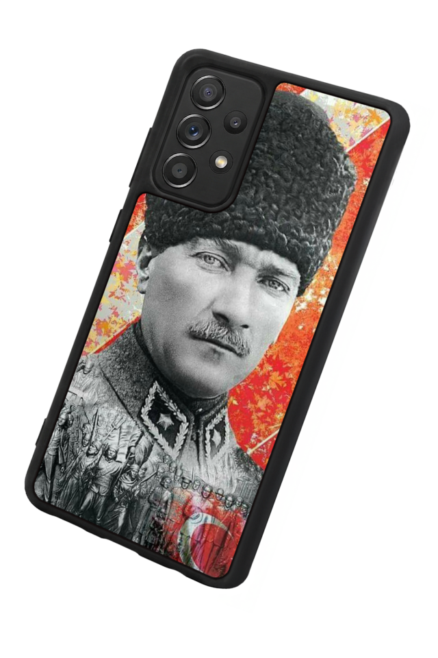 Samsung Galaxy A72 Uyumlu Mustafa Kemal Ataturk Tasarımlı Glossy Premium Kılıf
