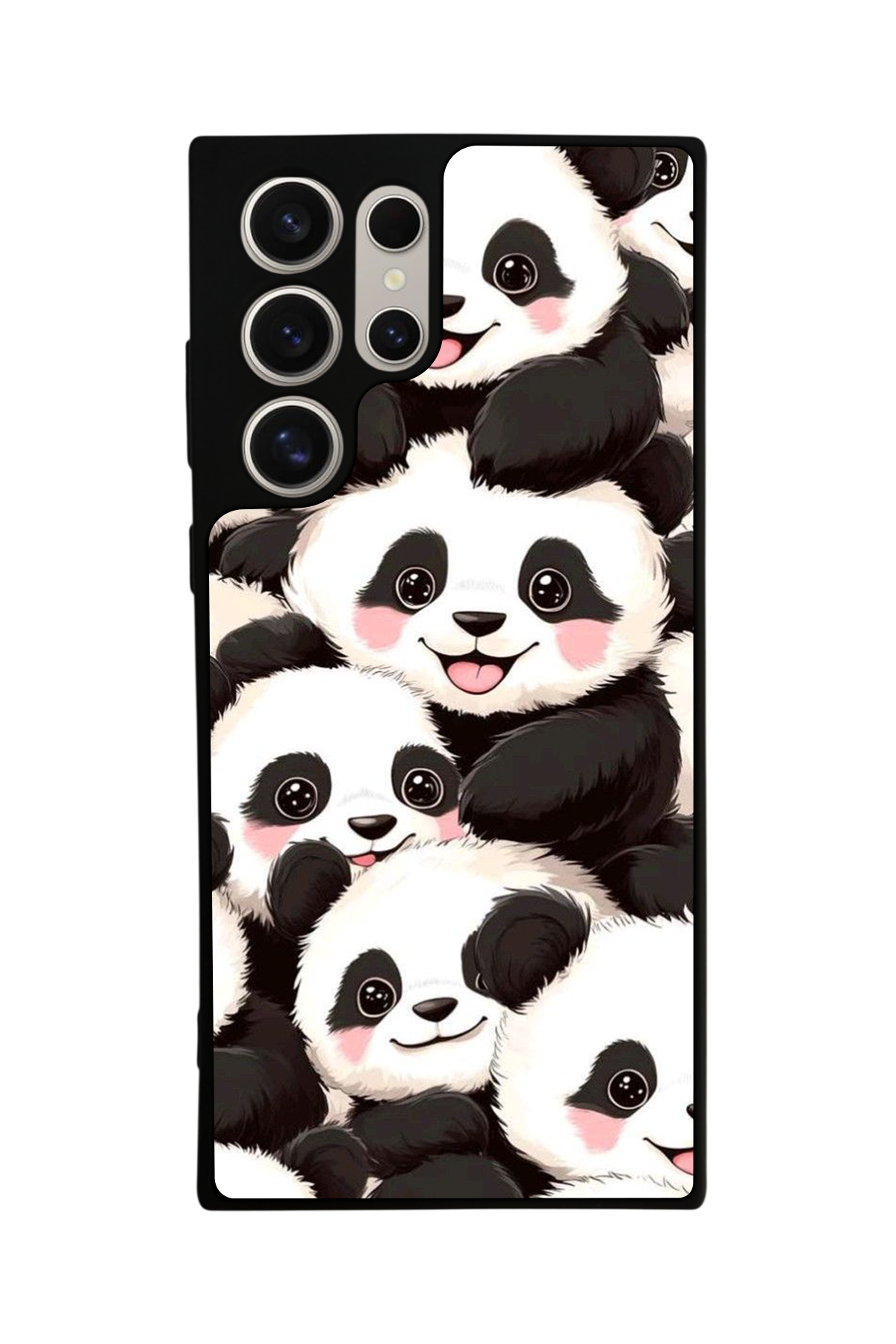 Samsung Galaxy S22 Ultra Uyumlu Panda Tasarımlı Glossy Premium Kılıf