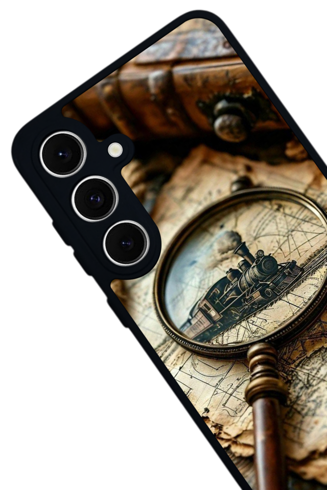 Samsung Galaxy S24 FE Uyumlu Pusula Tasarımlı Glossy Premium Kılıf