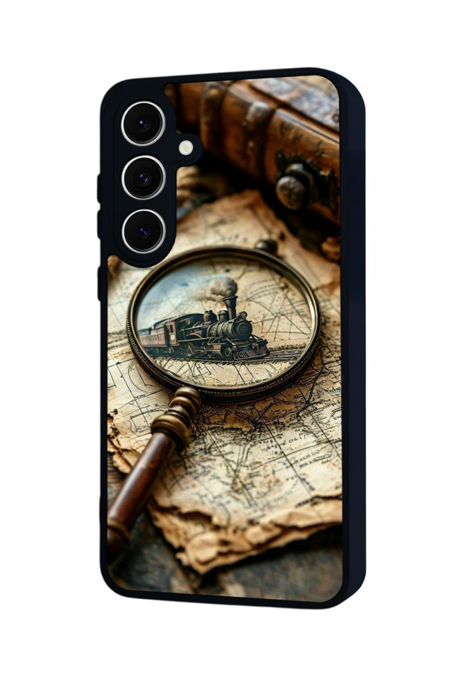 Samsung Galaxy S24 FE Uyumlu Pusula Tasarımlı Glossy Premium Kılıf
