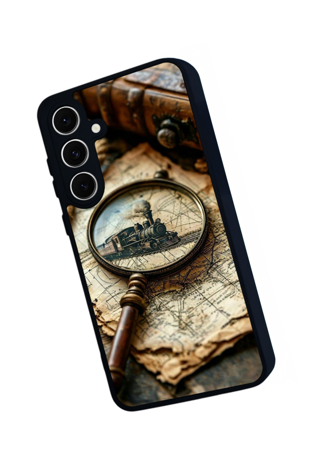 Samsung Galaxy S24 FE Uyumlu Pusula Tasarımlı Glossy Premium Kılıf