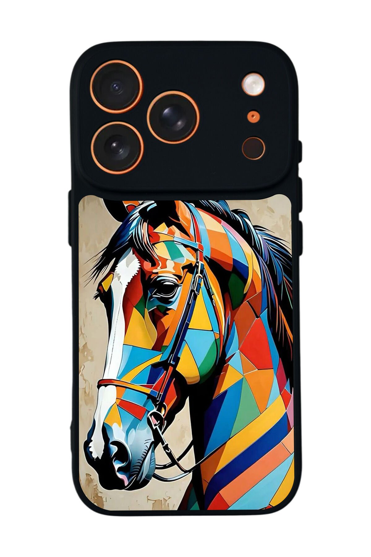 iPhone 17 Pro Uyumlu At Horse Tasarımlı Glossy Premium Kılıf